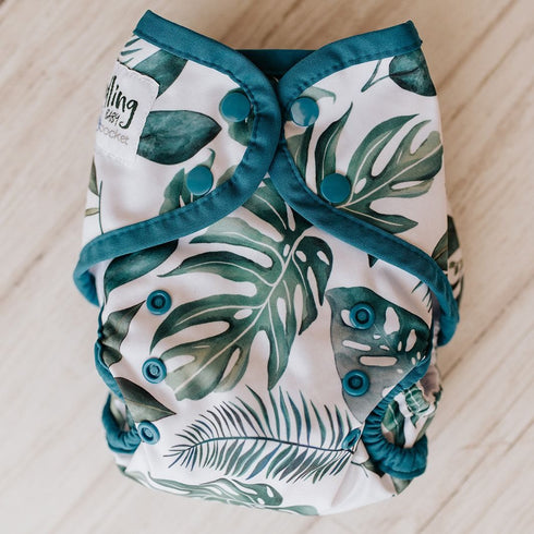 CUSTOMER MARKETPLACE | Seedling Baby Multi-fit Pocket Nappy | DELAMINATED COVER + SLACK ELASTICS